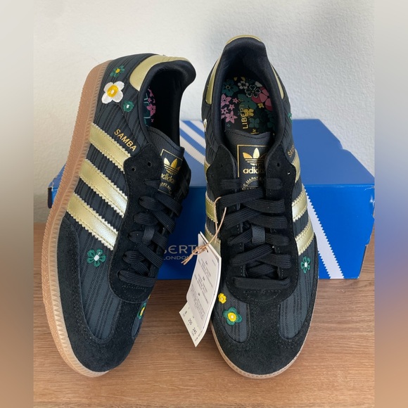 NWT Women’s Adidas Samba Originals X Liberty London Size 8 - Picture 2 of 9